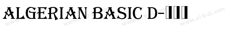ALGERIAN BASIC D字体转换